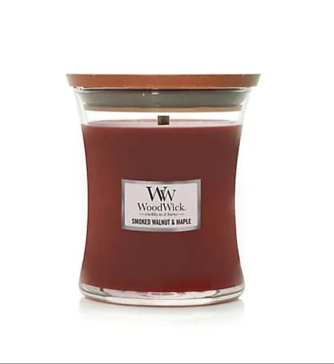 Ароматична свіча WoodWick Medium Smoked Walnut & Maple 275 г 