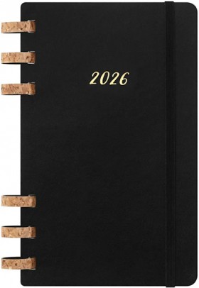 Щотижневик Moleskine 2026 Spiral середній 13 х 21 см чорний м'який