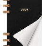 Щотижневик Moleskine 2026 Spiral середній 13 х 21 см чорний м'який