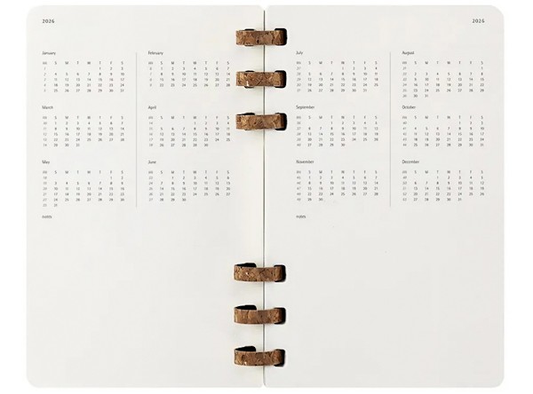 Щотижневик Moleskine 2026 Spiral середній 13 х 21 см чорний м'який