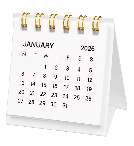 Календар Fenimore на 2026 рік білий Mini 6 x 6 см