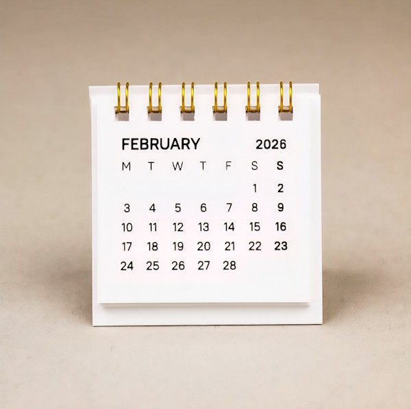 Календар Fenimore на 2026 рік білий Mini 6 x 6 см