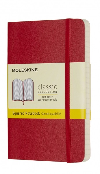 Блокнот Moleskine Classic 9 х 14 см у клітинку червоний м'який