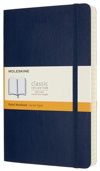Блокнот Moleskine Classic Expanded середній 13 x 21 см в лінію сапфір м'який