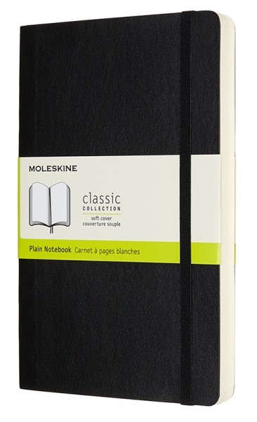 Блокнот Moleskine Classic Expanded середній 13 x 21 см нелінований чорний м'який