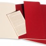 Набір зошитів Moleskine Cahier середній 13 х 21 см в клітинку бордо