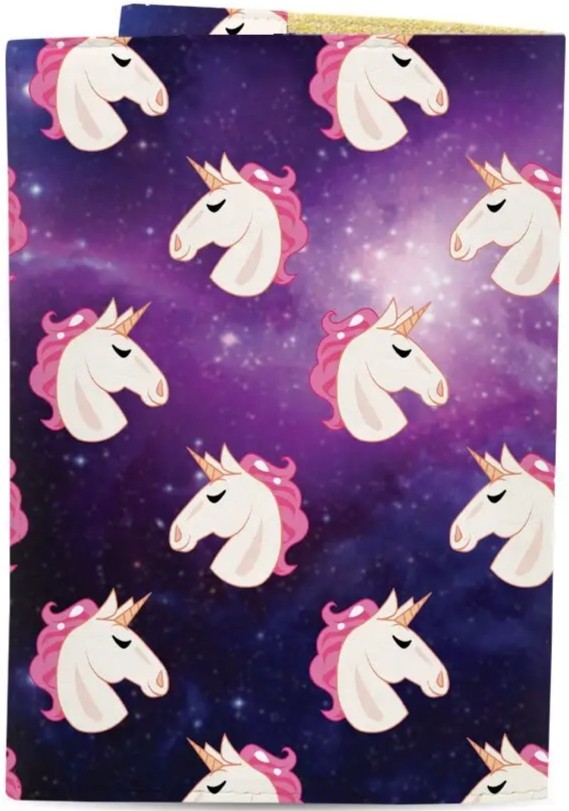 Обкладинка для паспорта Just Cover Єдинороги В Космосі