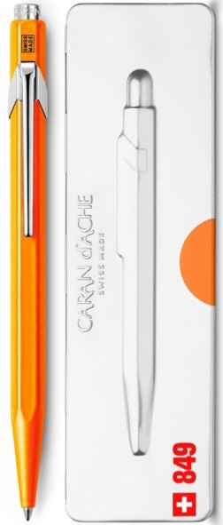 Ручка Caran d'Ache 849 Pop Line Fluo помаранчева + бокс 