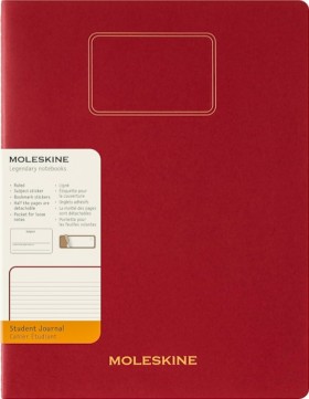 Зошит Moleskine Cahier Student XXL 21,6 х 27,9 см в лінію бордо