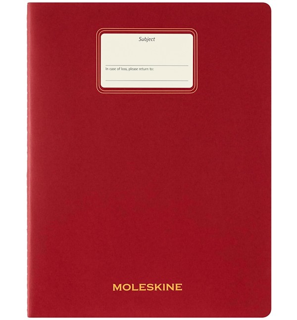 Зошит Moleskine Cahier Student XXL 21,6 х 27,9 см в лінію бордо