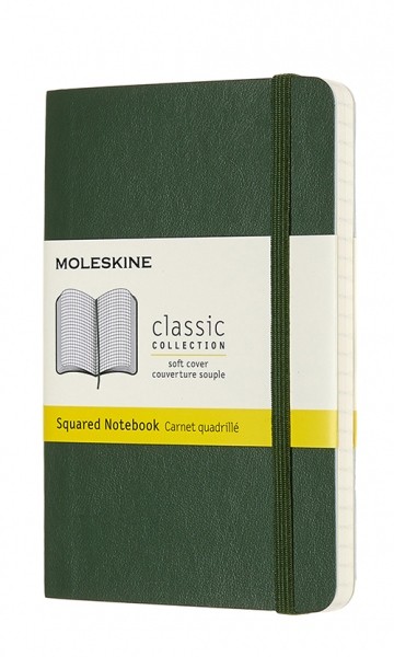 Блокнот Moleskine Classic 9 х 14 см у клітинку миртовий зелений м'який