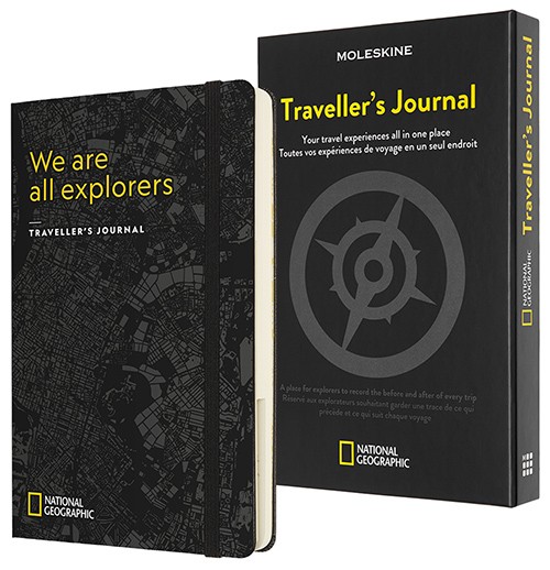 Подарункове видання Moleskine Passion Мандри із National Geographic середній 13 х 21 см чорний
