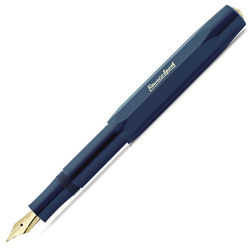 Чорнильна ручка Kaweco Classic Sport темно-синя перо F (тонке)