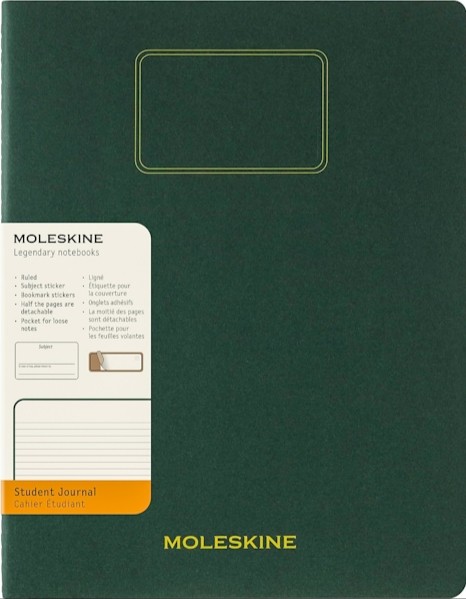 Зошит Moleskine Cahier Student XXL 21,6 х 27,9 см в лінію миртовий зелений
