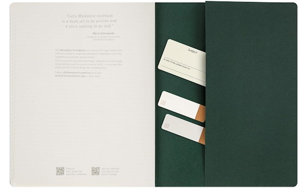 Зошит Moleskine Cahier Student XXL 21,6 х 27,9 см в лінію миртовий зелений