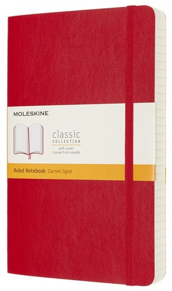 Блокнот Moleskine Classic Expanded середній 13 x 21 см в лінію червоний м'який