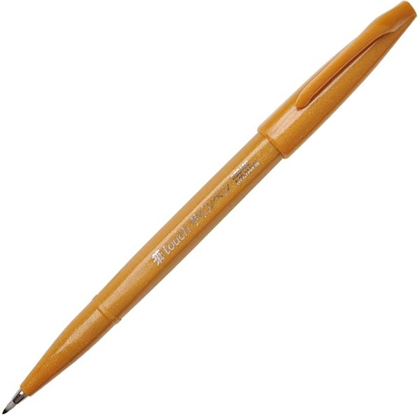 Ручка Pentel Brush Sign Pen Tip охра гнучкий наконечник 