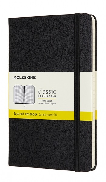 Блокнот Moleskine Classic medium 11,5 x 18 см у клітинку чорний