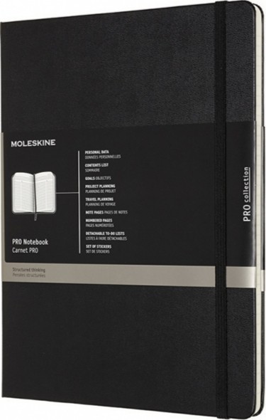 Блокнот недатований Moleskine PRO XXL 21,6 х 27,9 см чорний 