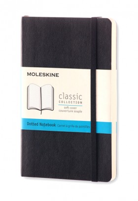 Блокнот Moleskine Classic 9 х 14 см в крапку чорний м'який