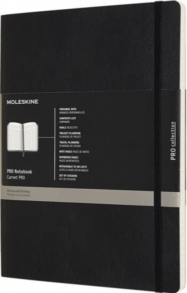 Блокнот недатований Moleskine PRO м'який XXL 21,6 х 27,9 см чорний 