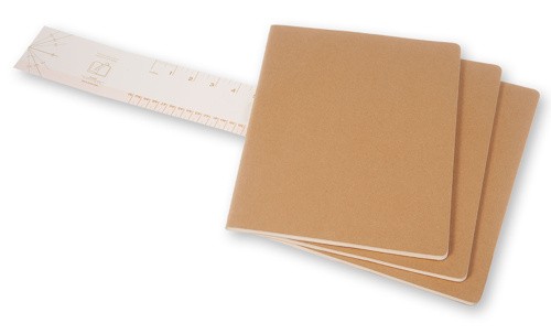 Набір зошитів Moleskine Cahier XXL 21,6 х 27,9 см в клітинку бежевий 