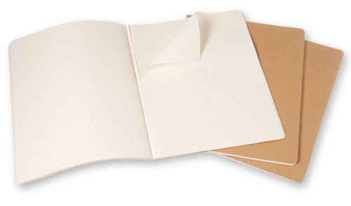 Набір зошитів Moleskine Cahier XXL 21,6 х 27,9 см в клітинку бежевий 