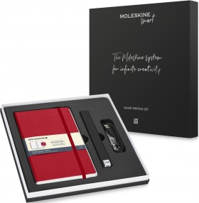 Набір Moleskine Smart Writing Ellipse (Smart Pen + Paper Tablet червоний в крапку)
