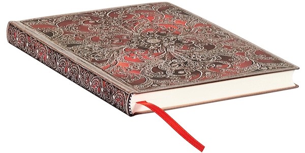 Блокнот Paperblanks Срібна Філігрань Гранат Flexi середній 13 х 18 см в лінію