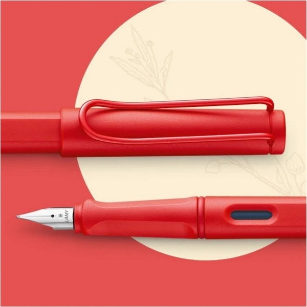 Чорнильна ручка Lamy Safari Cozy Strawberry полунична перо F (тонке)