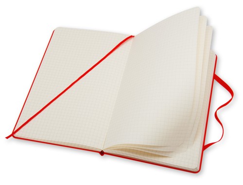 Блокнот Moleskine Classic середній 13 x 21 см у клітинку червоний