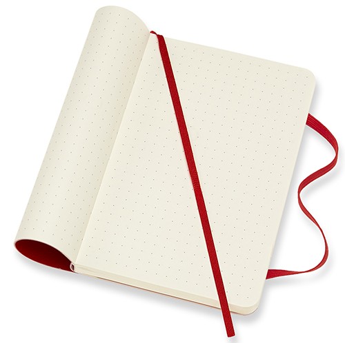 Блокнот Moleskine Classic 9 х 14 см в крапку червоний м'який