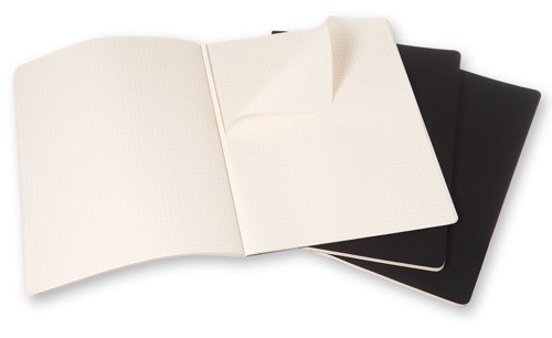 Набір зошитів Moleskine Cahier XXL 21,6 х 27,9 см в клітинку чорний