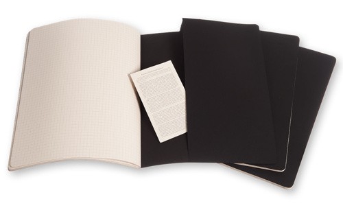 Набір зошитів Moleskine Cahier XXL 21,6 х 27,9 см в клітинку чорний