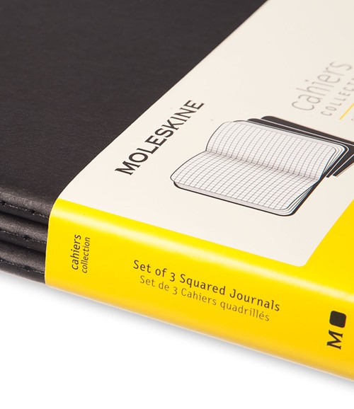 Набір зошитів Moleskine Cahier XXL 21,6 х 27,9 см в клітинку чорний