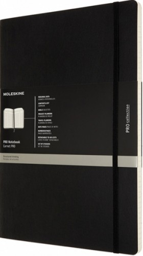 Блокнот недатований Moleskine PRO м'який А4 21 х 29,7 см чорний 