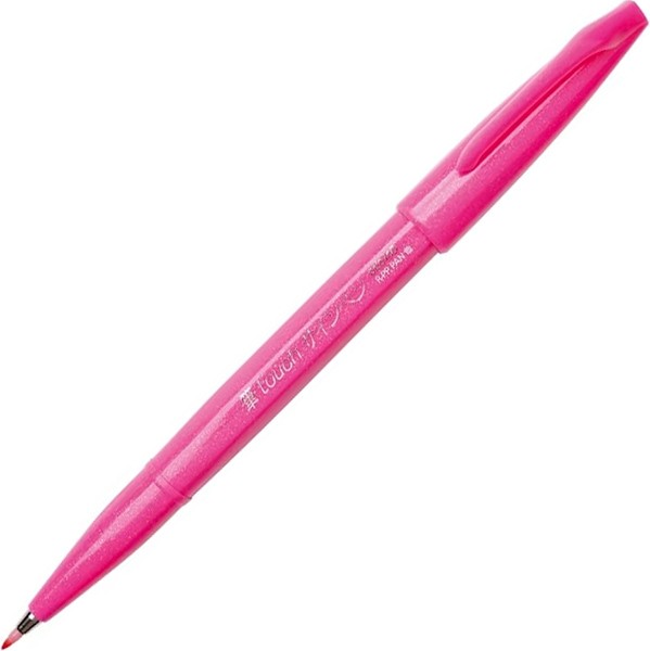 Ручка Pentel Brush Sign Pen Tip рожева гнучкий наконечник 