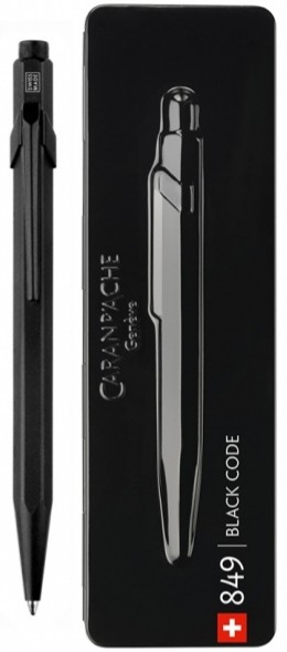 Ручка Caran d'Ache 849 Black Code з чорними чорнилами + бокс