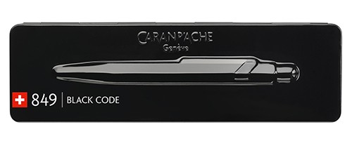 Ручка Caran d'Ache 849 Black Code з чорними чорнилами + бокс