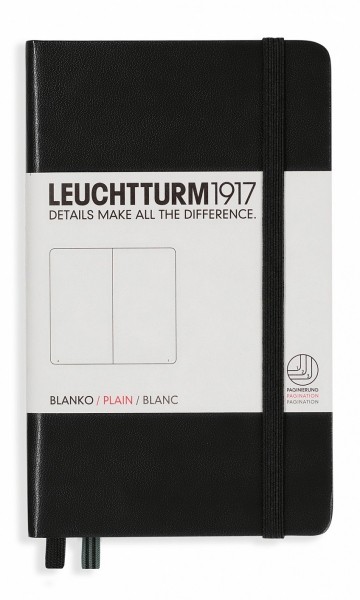 Блокнот Leuchtturm1917 Classic кишеньковий 9 х 15 см нелінований чорний 