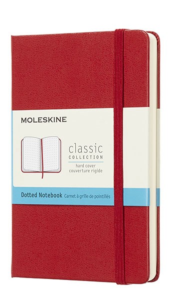 Блокнот Moleskine Classic 9 х 14 см в крапку червоний