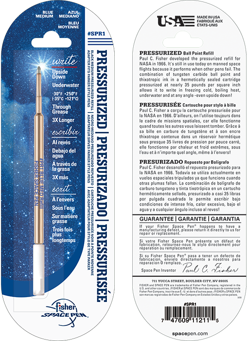 Стрижень кульковий Fisher Space Pen синій середній