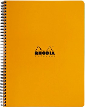Блокнот Rhodia 4Colours Book A4 помаранчевий в клітинку