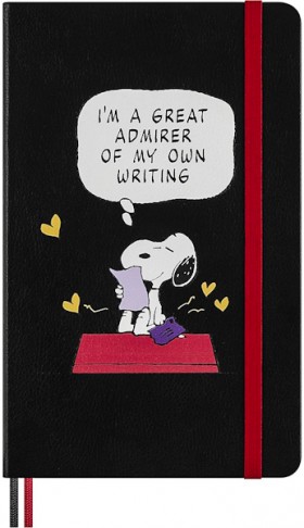Блокнот Moleskine Peanuts Admirer середній 13 х 21 см в лінію чорний