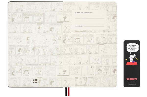 Блокнот Moleskine Peanuts Admirer середній 13 х 21 см в лінію чорний