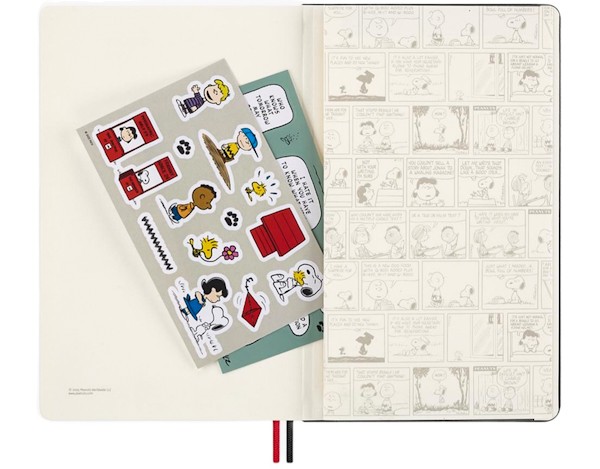 Блокнот Moleskine Peanuts Admirer середній 13 х 21 см в лінію чорний