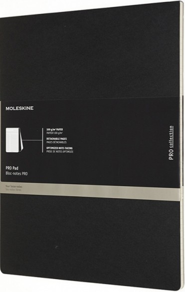 Блокнот недатований Moleskine PRO Pad XXL 21,6 х 27,9 см чорний 
