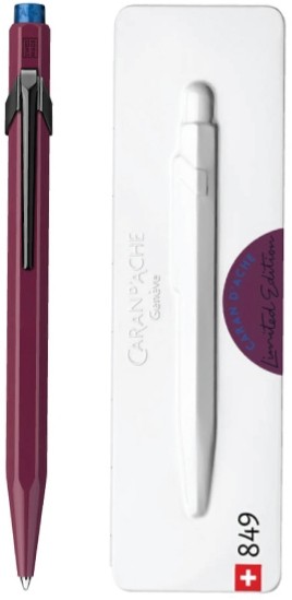 Ручка Caran d'Ache 849 Claim Your Style бургунді + бокс 