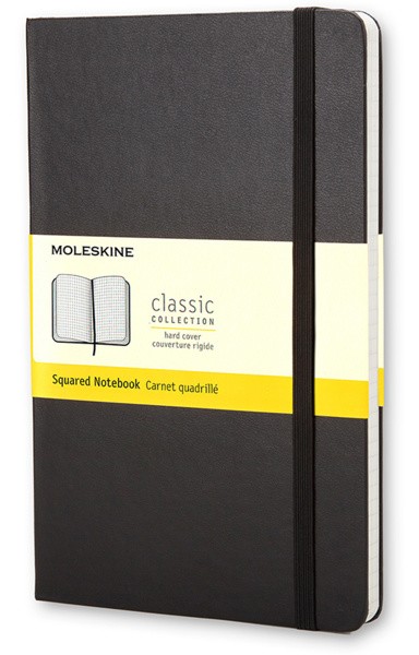 Блокнот Moleskine Classic середній 13 x 21 см у клітинку чорний