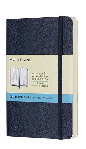 Блокнот Moleskine Classic 9 х 14 см в крапку сапфір м'який